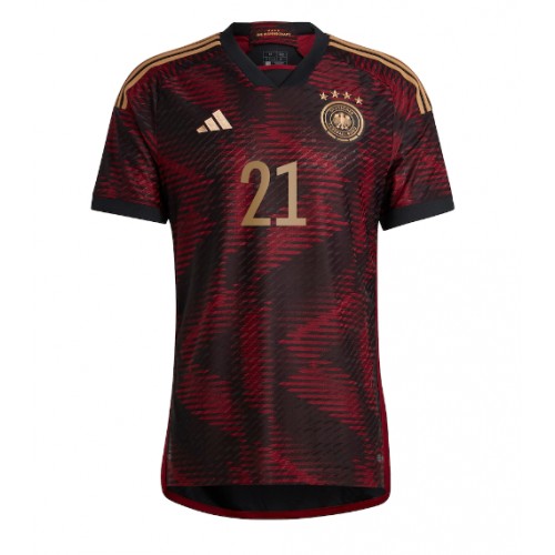 Germany Ilkay Gundogan #21 Replica Away Stadium Shirt World Cup 2022 Short Sleeve